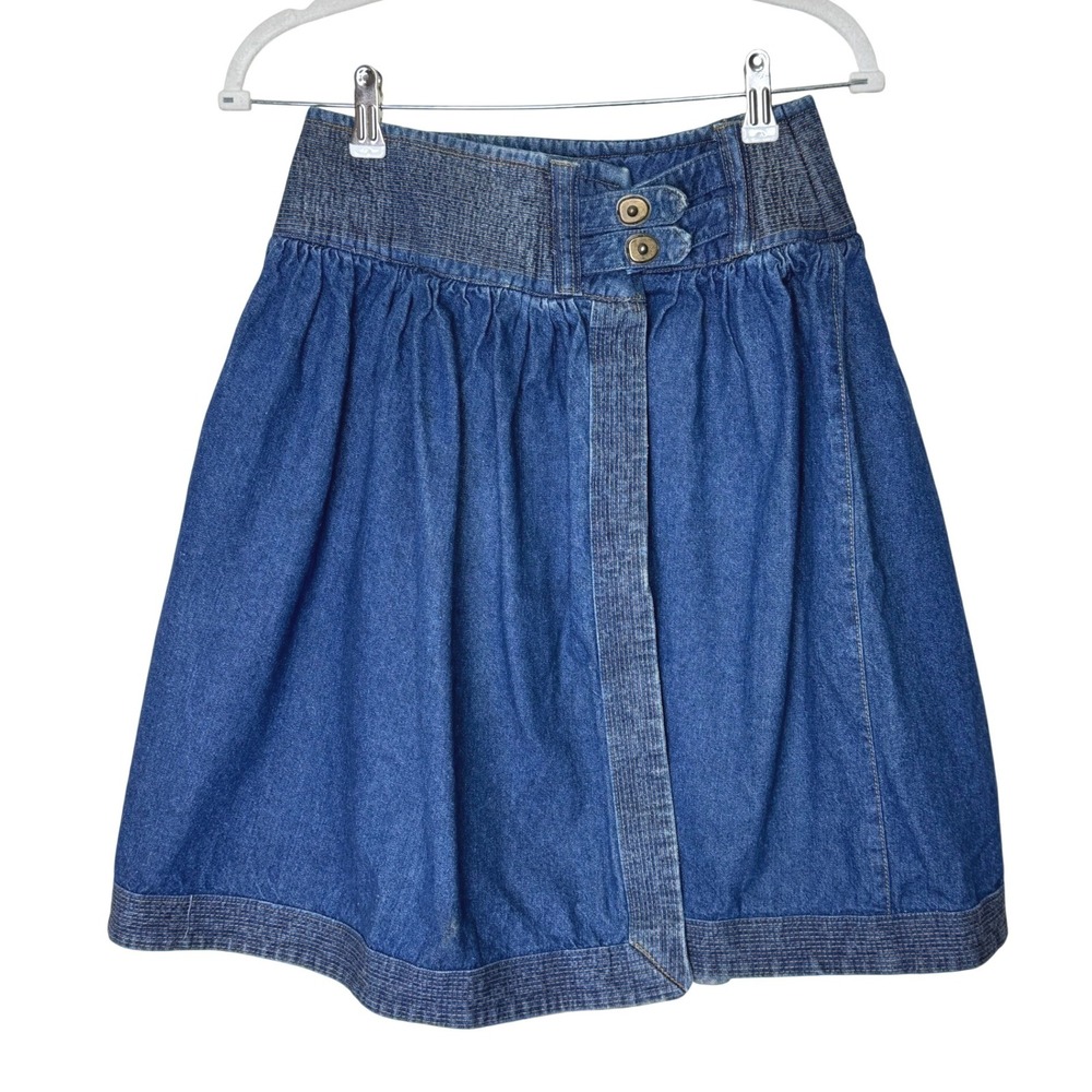 Vintage Marithe Francois Girbaud Denim‎ Wrap Skirt Size 9/10 (Juniors) Blue